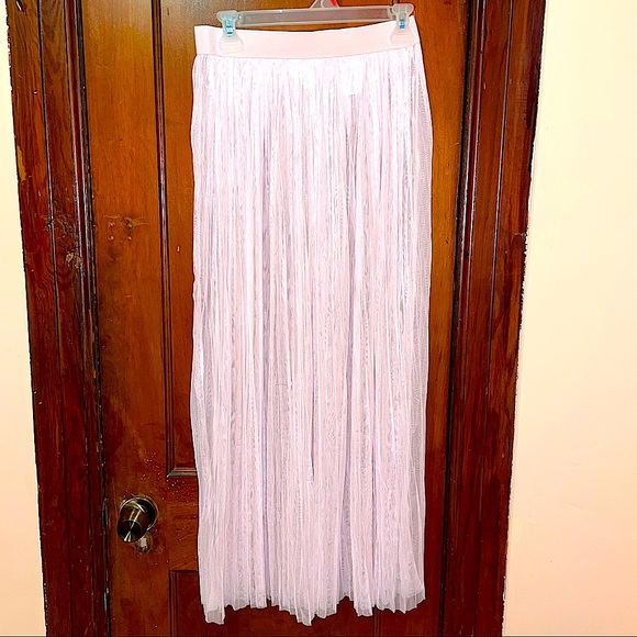 Baby pink tulle pleated maxi skirt 🌸 - Picture 1 of 3